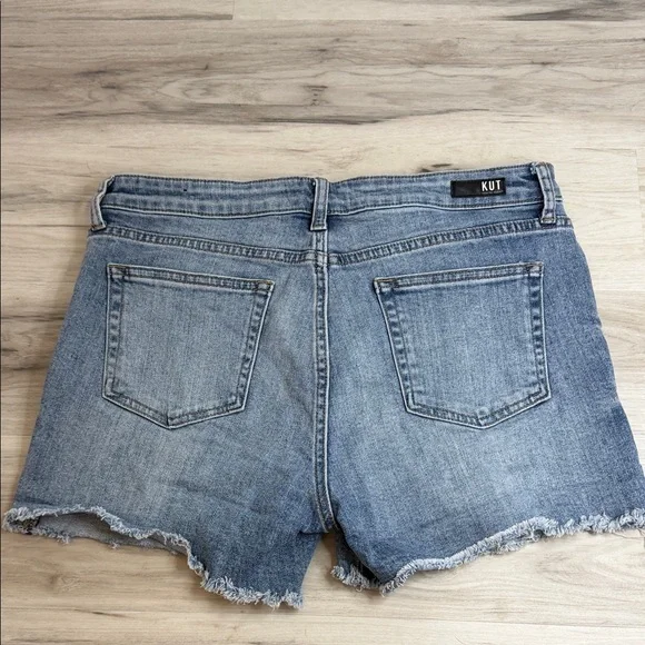 KUT Gidget Distressed High Rise Denim Women Shorts size 12 - Picture 4 of 13